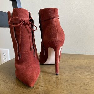 ASOS burgundy booties US Size 6 UK 3